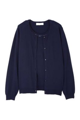 ＜アリスバーリー/Aylesbury＞ ◆大きいサイズ◆ビジューツインニット(8137255018) ネービーブルー 【三越・伊勢丹/公式】