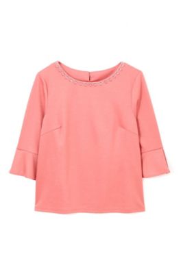 ＜アリスバーリーL plus＞ ◆大きいサイズ◆ビジュー付タックスリーブカットソー(8137295636) ピンク 【三越・伊勢丹/公式】