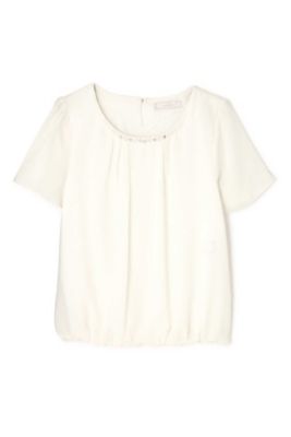 ＜アリスバーリー/Aylesbury＞ ◆大きいサイズ◆ビジュー付ジョーゼットブラウス(8137298031) アイボリー 【三越・伊勢丹/公式】