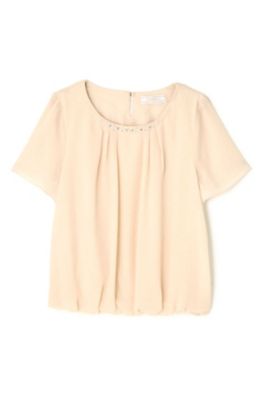 ＜アリスバーリー/Aylesbury＞ ◆大きいサイズ◆ビジュー付ジョーゼットブラウス(8137298031) ベージュ 【三越・伊勢丹/公式】