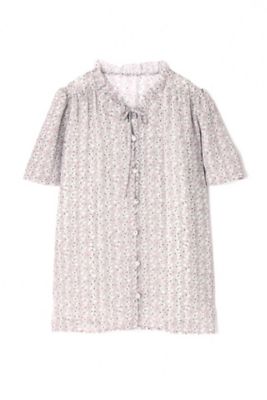 ＜アリスバーリーL plus＞ ◆大きいサイズ◆リーフドットプリントブラウス(8137298612) グレー 【三越・伊勢丹/公式】