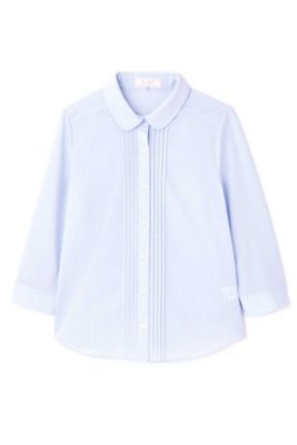 ＜アリスバーリーL plus＞ ◆大きいサイズ◆ストライプジャージーシャツブラウス(8137298626) サックス 【三越・伊勢丹/公式】