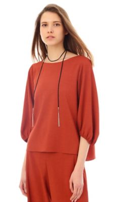 【SALE（三越）】＜22OCTOBRE＞ [サックス/ブルーWEB限定][ウォッシャブル]モックツイストブラウス(8537136356) オレンジ 【三越・伊勢丹/公式】