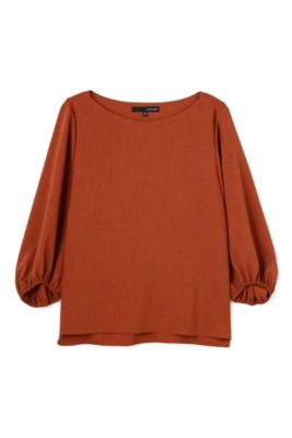 【SALE（三越）】＜22OCTOBRE＞ [サックス/ブルーWEB限定][ウォッシャブル]モックツイストブラウス(8537136356) オレンジ 【三越・伊勢丹/公式】