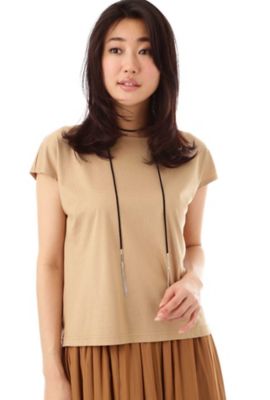 【SALE（三越）】＜22OCTOBRE＞ [ウォッシャブル]レースアップトリコットカットソー(8537146601) ベージュ 【三越・伊勢丹/公式】