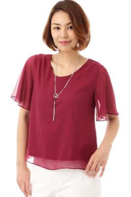 【SALE（三越）】＜22OCTOBRE＞ [ウォッシャブル]ヨーリュードッキングカットソー(8537154607) パープル 【三越・伊勢丹/公式】