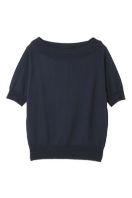 【SALE（三越）】＜22OCTOBRE＞ [ウォッシャブル]オフショルダーニット(8537155563) ネービーブルー 【三越・伊勢丹/公式】
