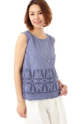 【SALE（三越）】＜22OCTOBRE＞ [ウォッシャブル]インド刺繍ブラウス(8537158453) アオ 【三越・伊勢丹/公式】