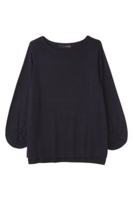 【SALE（三越）】＜22OCTOBRE＞ ボリュームスリーブニット (8537175166) ネービーブルー 【三越・伊勢丹/公式】