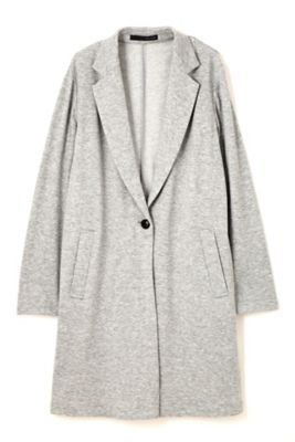 【SALE（三越）】＜22OCTOBRE＞ ダブルフェイスジャージースプリングコート グレー 【三越・伊勢丹/公式】