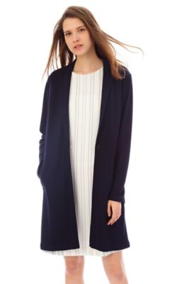 【SALE（三越）】＜22OCTOBRE＞ ダブルフェイスジャージースプリングコート ネービーブルー 【三越・伊勢丹/公式】