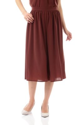 【SALE（三越）】＜22OCTOBRE＞ [ウォッシャブル]ヴィンテージジョーゼットパンツ(8537197453) チャイロ 【三越・伊勢丹/公式】