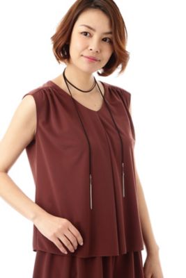 【SALE（三越）】＜22OCTOBRE＞ [ウォッシャブル]ヴィンテージジョーゼットブラウス(8537198451) チャイロ 【三越・伊勢丹/公式】