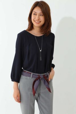 ＜22OCTOBRE＞ ジョーゼットブラウソー(8537236857) ネービーブルー 【三越・伊勢丹/公式】