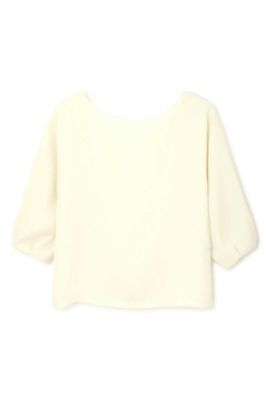 ＜22OCTOBRE＞ ダブルサテンコクーンブラウス(8537236909) シロ 【三越・伊勢丹/公式】