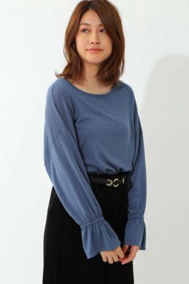 ＜22OCTOBRE＞ ギャザースリーブニット(8537255959) アオ 【三越・伊勢丹/公式】