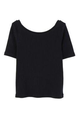 ＜22OCTOBRE＞ [洗える]リブカットソー(8537295712) クロ 【三越・伊勢丹/公式】