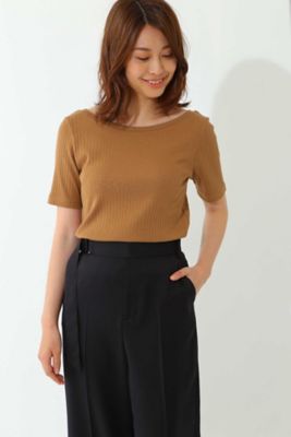 ＜22OCTOBRE＞ [洗える]リブカットソー(8537295712) ベージュ 【三越・伊勢丹/公式】