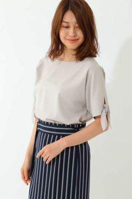 ＜22OCTOBRE＞ [洗える]スリーブノットブラウス(8537298708) グレー 【三越・伊勢丹/公式】