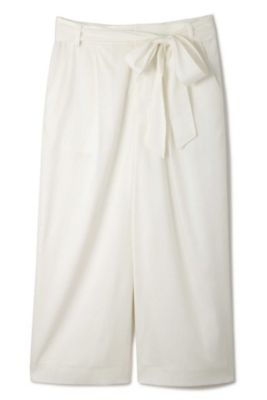 【SALE（三越）】＜22OCTOBRE L＞ ◆大きいサイズ◆TEN/Nクロップドワイドパンツ(8597141606) シロ 【三越・伊勢丹/公式】