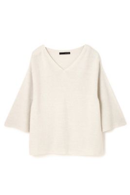 【SALE（三越）】＜22OCTOBRE L＞ ◆大きいサイズ◆メイビスコットンサラサニット(8597175363) シロ 【三越・伊勢丹/公式】