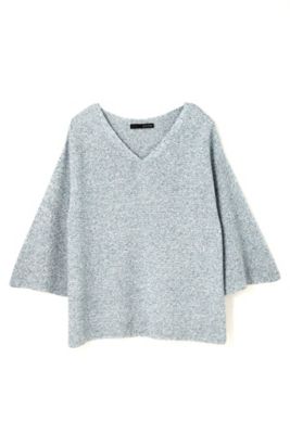 【SALE（三越）】＜22OCTOBRE L＞ ◆大きいサイズ◆メイビスコットンサラサニット(8597175363) アオ 【三越・伊勢丹/公式】