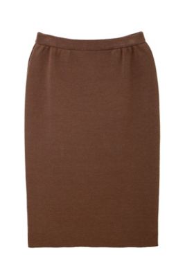 【SALE（三越）】＜22OCTOBRE L＞ ◆大きいサイズ◆ニットアップスカート(8597176258) チャイロ 【三越・伊勢丹/公式】