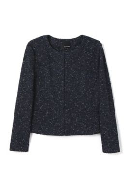 【SALE（三越）】＜22OCTOBRE L＞ ◆大きいサイズ◆インレイツイードジャケット(8597193214) ネービーブルー 【三越・伊勢丹/公式】