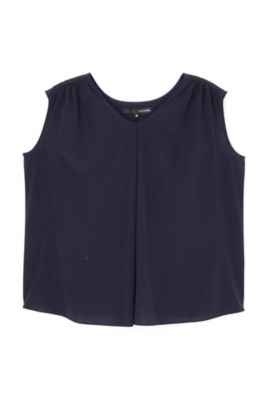 【SALE（三越）】＜22OCTOBRE L＞ ◆大きいサイズ◆ヴィンテージジョーゼットブラウス(8597198451) ネービーブルー 【三越・伊勢丹/公式】