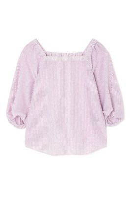 【SALE（三越）】＜22OCTOBRE L＞ ◆大きいサイズ◆ストライプジャージーシャツ(8597198559) パープル 【三越・伊勢丹/公式】