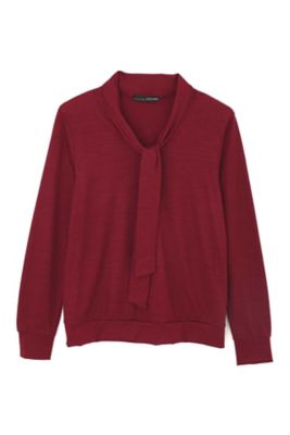 ＜22OCTOBRE L＞ ◆大きいサイズ◆ウォッシャブルボウタイカットソー(8597254916) ワイン 【三越・伊勢丹/公式】