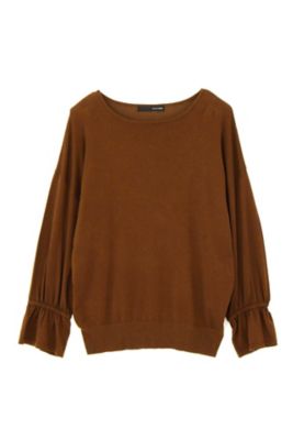 ＜22OCTOBRE L＞ ◆大きいサイズ◆ギャザースリーブニット(8597255959) ベージュ 【三越・伊勢丹/公式】