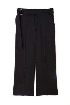 ＜22OCTOBRE L＞ ◆大きいサイズ◆[洗える]シルク調ツイルセットアップパンツ(8597297803) クロ 【三越・伊勢丹/公式】