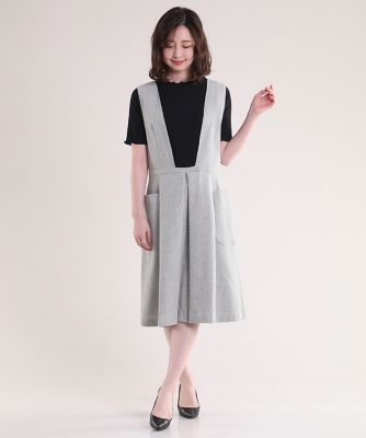 【SALE（三越）】＜エフデ/ef-de＞ 千鳥格子タックワイドジャンパースカート(5164121021) グレー 【三越・伊勢丹/公式】