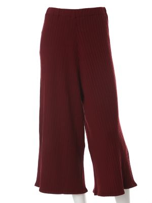 【SALE（三越）】＜エフデ/ef-de＞ リブワイドニットパンツ(5164176044) ボルドー 【三越・伊勢丹/公式】