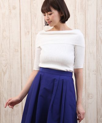 【SALE（三越）】＜エフデ/ef-de＞ オフショルボーダーニット(5171170006) シロ 【三越・伊勢丹/公式】