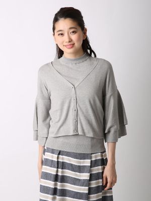 【SALE（三越）】＜エフデ/ef-de＞ ワイドニットカーディガンアンサンブル(5171173911) グレー 【三越・伊勢丹/公式】