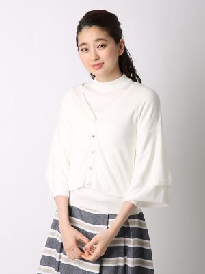 【SALE（三越）】＜エフデ/ef-de＞ ワイドニットカーディガンアンサンブル(5171173911) オフシロ 【三越・伊勢丹/公式】