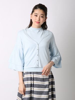 【SALE（三越）】＜エフデ/ef-de＞ ワイドニットカーディガンアンサンブル(5171173911) サックス 【三越・伊勢丹/公式】
