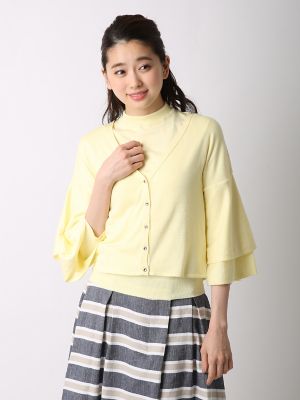 【SALE（三越）】＜エフデ/ef-de＞ ワイドニットカーディガンアンサンブル(5171173911) イエロー 【三越・伊勢丹/公式】
