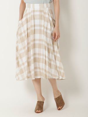 【SALE（三越）】＜エフデ/ef-de＞ チェックイレヘムスカート《Reana-α》(5172152009) ベージュ 【三越・伊勢丹/公式】