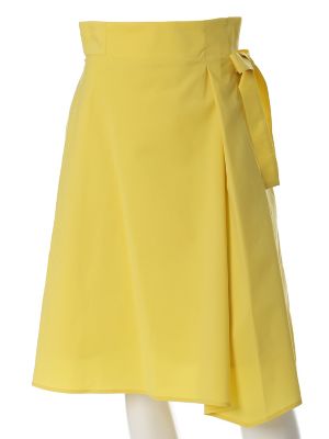 【SALE（三越）】＜エフデ/ef-de＞ サイドリボンタックスカート《Prime flex》(5172152033) イエロー 【三越・伊勢丹/公式】