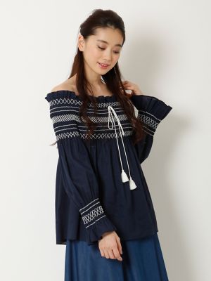 【SALE（三越）】＜エフデ/ef-de＞ 2WAYオフショル刺繍ブラウス(5172182028) コン 【三越・伊勢丹/公式】
