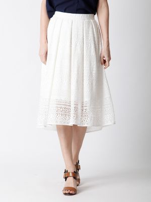 【SALE（三越）】＜エフデ/ef-de＞ 総カットレーススカート(5172195045) シロ 【三越・伊勢丹/公式】