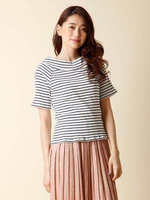 【SALE（三越）】＜エフデ/ef-de＞ ベロアリボンオフショルカットソー(5173190013) シロ 【三越・伊勢丹/公式】