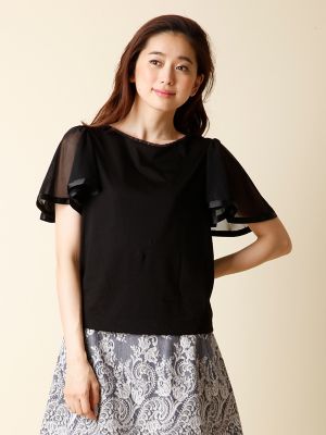 【SALE（三越）】＜エフデ/ef-de＞ チュールスリーブカットソー(5173190014) クロ 【三越・伊勢丹/公式】