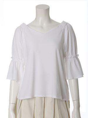 【SALE（三越）】＜エフデ/ef-de＞ 2WAYバックリボンキャンディスリーブカットソー(5173190053) シロ 【三越・伊勢丹/公式】