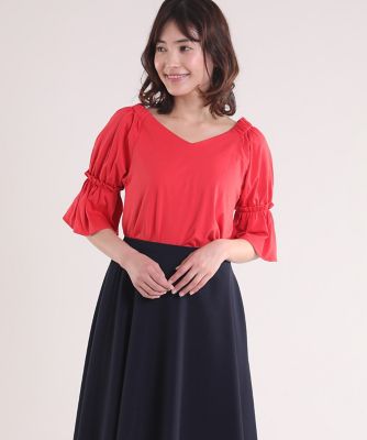 【SALE（三越）】＜エフデ/ef-de＞ 2WAYバックリボンキャンディスリーブカットソー(5173190053) シュイロ 【三越・伊勢丹/公式】