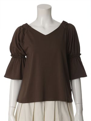 【SALE（三越）】＜エフデ/ef-de＞ 2WAYバックリボンキャンディスリーブカットソー(5173190053) カーキ 【三越・伊勢丹/公式】