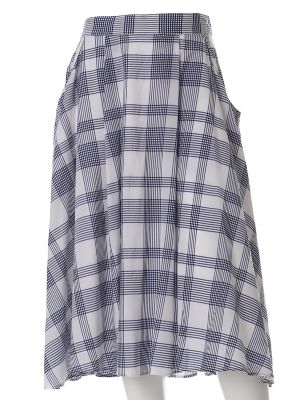 【SALE（三越）】＜ef-de L＞ 大きいサイズ 《ef-de》チェック柄イレヘムスカート《Reana-α》(5572152009) コン 【三越・伊勢丹/公式】